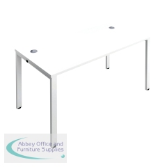 Jemini 1 Person Bench Desk 1400x800x730mm White/White KF808879