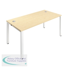 Jemini 1 Person Bench Desk 1400x800x730mm Maple/White KF808886