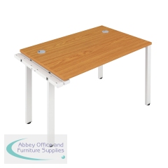 Jemini 1 Person Extension Bench Desk 1400x800x730mm Nova Oak/White KF808923