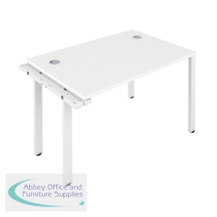 Jemini 1 Person Extension Bench Desk 1400x800x730mm White/White KF808930