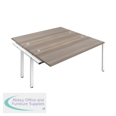 Jemini 2 Person Extension Bench Desk 1400x1600x730mm Grey Oak KF808978