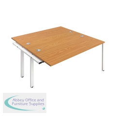 Jemini 2 Person Extension Bench Desk 1400x1600x730mm Nova Oak KF808985