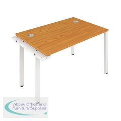 Jemini 1 Person Extension Bench Desk 1600x800x730mm Nova Oak/White KF809289