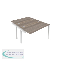 Jemini 2 Person Extension Bench Desk 1600x1600x730mm Grey Oak KF809333