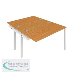 Jemini 2 Person Extension Bench Desk 1600x1600x730mm Nova Oak KF809340