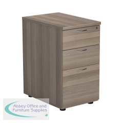 Jemini Essentials 3 Drawer Desk High Pedestal 404x600x730mm Grey Oak KF81088