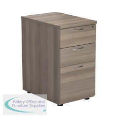 Jemini Essentials 3 Drawer Desk High Pedestal 404x800x730mm Grey Oak KF81089