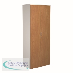 Jemini Wooden Cupboard 800x450x2000mm White/Nova Oak KF811145