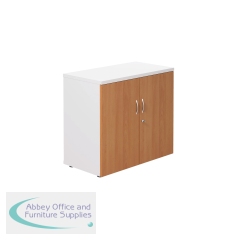 Jemini Wooden Cupboard 800x450x730mm White/Beech KF811275