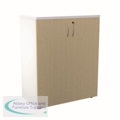 Jemini Wooden Cupboard 800x450x730mm White/Maple KF811305