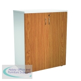 Jemini Wooden Cupboard 800x450x730mm White/Nova Oak KF811312
