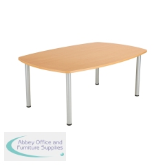 Jemini Boardroom Table 1800x1200x730mm Beech/Silver KF816500