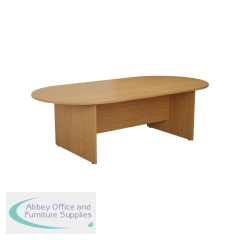 Jemini D-End Meeting Table 1800x1000x730mm Nova Oak KF816691