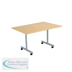Jemini Rectangular Tilting Table 1200x700x720mm Nova Oak/Silver KF816753