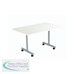 Jemini Rectangular Tilting Table 1200x800x720mm White/Silver KF816814