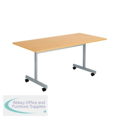 Jemini Rectangular Tilting Table 1600x700x720mm Beech/Silver KF816821