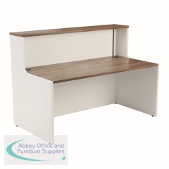 Jemini Reception Unit 1600x800x740mm Dark Walnut/White KF818429