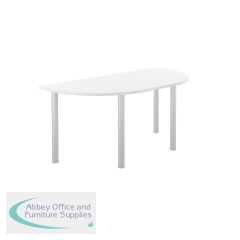 Jemini Semi Circular Multipurpose Table 1600x800x730mm White KF819943