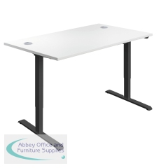 Jemini Economy Single Motor Sit/Stand Desk 1400x800x705-1220mm White/Black KF820486