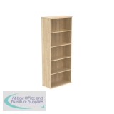 Polaris Bookcase 4 Shelf 800x400x1980mm Canadian Oak KF821076