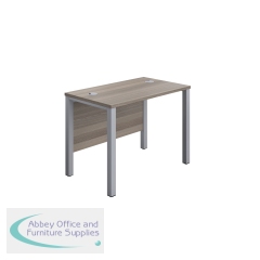 Jemini Rectangular Goal Post Desk 1000x600x730mm Grey Oak/Silver KF821366