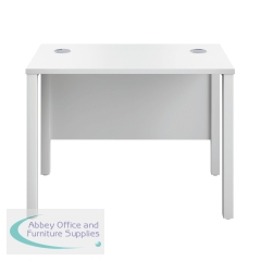 Jemini Rectangular Goal Post Desk 1000x600x730mm White/White KF821434