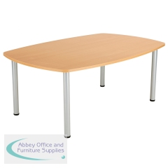 Jemini Boardroom Table Pole Leg 1800x1200x730mm Beech KF821823