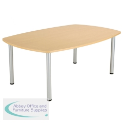 Jemini Boardroom Table Pole Leg 1800x1200x730mm Nova Oak KF821847