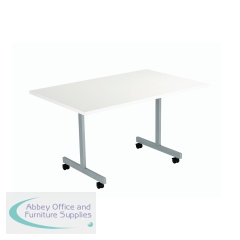 Jemini Rectangular Tilting Table 1200x800x730mm White/Silver KF822401