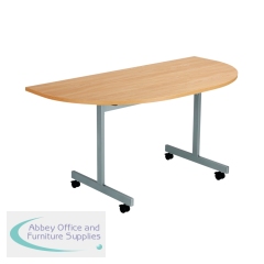 Jemini D-End Tilt Table 1400x800x720mm Beech/Silver KF822417