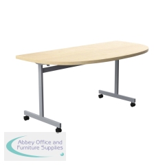 Jemini D-End Tilt Table 1400x700x720mm Maple/Silver KF822448