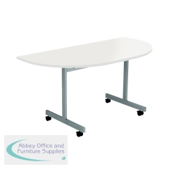 Jemini D-End Tilt Table 1400x700x720mm White/Silver KF822462