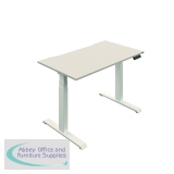 Okoform Dual Motor Sit/Stand Heated Desk 1800x800x645-1305mm White/White KF822472