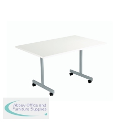 Jemini Rectangular Tilting Table 1200x700x730mm White/Silver KF822481