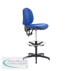 Jemini Medium Back Draughtsman Chair with Adjustable D-Kit Royal Blue KF822501