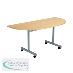 Jemini D-End Tilt Table 1600x800x720mm Nova Oak/Silver KF822516