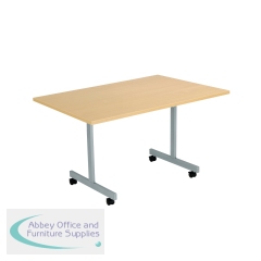 Jemini Rectangular Tilting Table 1200x800x730mm Nova Oak/Silver KF822632