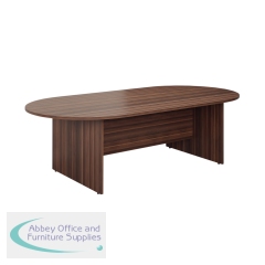 Jemini D-End Meeting Table 1800x1000x730mm Dark Walnut KF822646