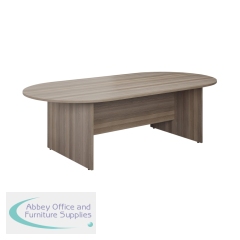 Jemini D-End Meeting Table 1800x1000x730mm Grey Oak KF822653
