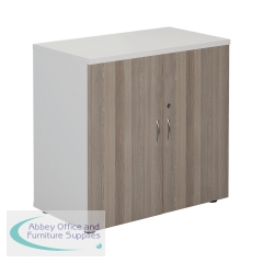 Jemini Cupboard 800x450x800mm White/Grey Oak KF822707