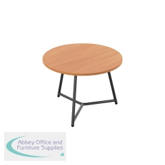 Jemini Trinity Low Table 600x600x435mm Beech/Black KF823353