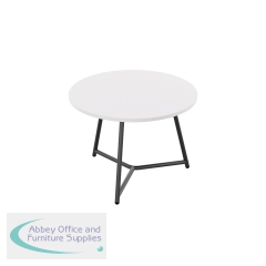 Jemini Trinity Low Table 600x600x435mm White/Black KF823414
