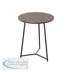 Jemini Trinity Mid Table 600x600x735mm Dark Walnut/Black KF823445