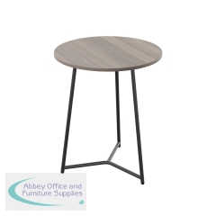 Jemini Trinity Mid Table 600x600x735mm Grey Oak/Black KF823452