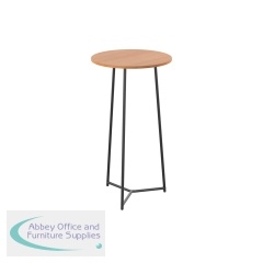 Jemini Trinity High Table 600x600x1110mm Beech/Black KF823490