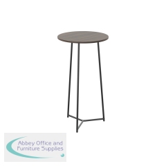 Jemini Trinity High Table 600x600x1110mm Dark Walnut/Black KF823513