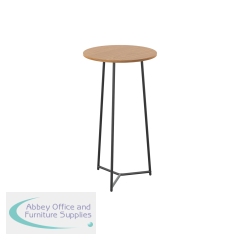 Jemini Trinity High Table 600x600x1110mm Nova Oak/Black KF823544