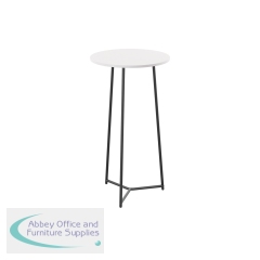 Jemini Trinity High Table 600x600x1110mm White/Black KF823551