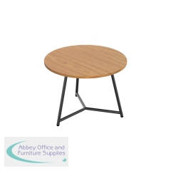 Jemini Trinity Low Table 800x800x435mm Nova Oak/Black KF823612