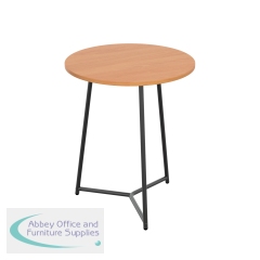 Jemini Trinity Mid Table 800x800x735mm Beech/Black KF823636